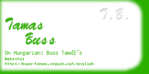 tamas buss business card